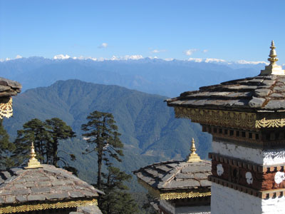 One hundred and eight chortens mark Dochula Pass.