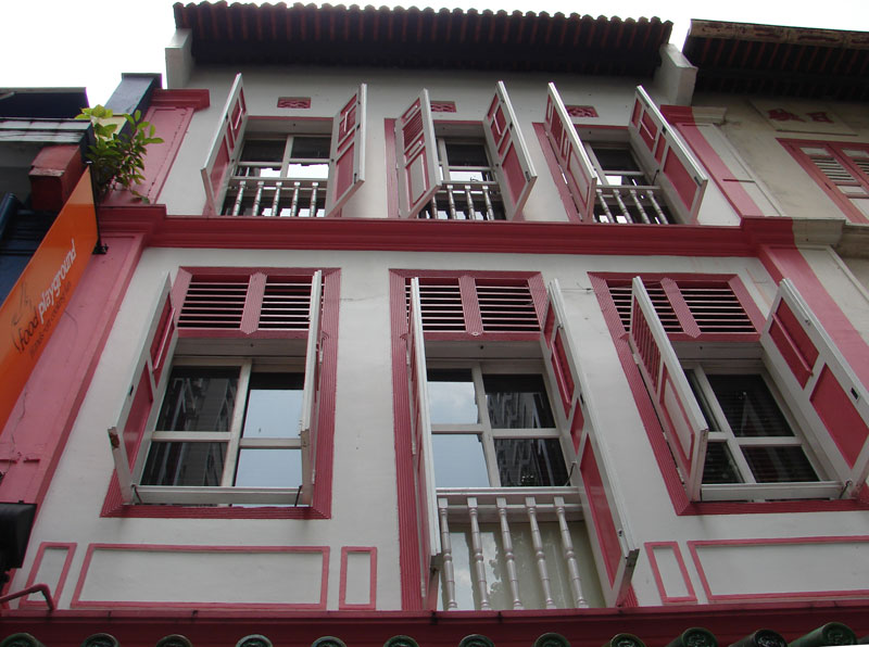 The Food Playhouse is on the second floor of this Peranakan shophouse in Singapore. 