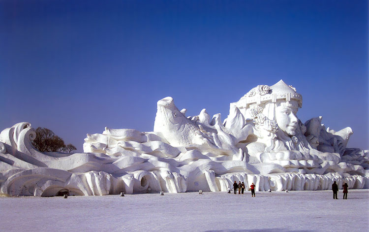 The prizewinning entry, titled “Let the Dream Come True,” at the 2013 Sun Island International Snow Sculpture Art Expo in Harbin, China.