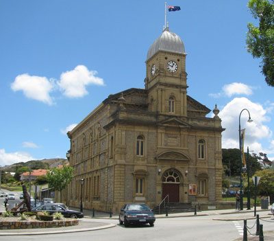 Downtown Albany’s historic town hall, built in 1887.