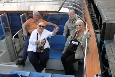 Paula and David Prindle (right) took a free-with-the-Copenhagen Card DFDS canal tour with Adrienne and Jack, friends they met on www.cruisecritic.com. 
