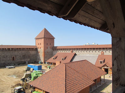 Interior courtyard of Lida Castle, now under reconstruction. Photos by Julie Skurdenis