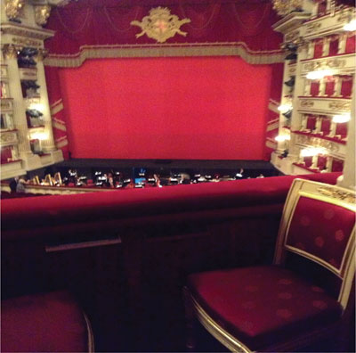 View from my box seat at La Scala.