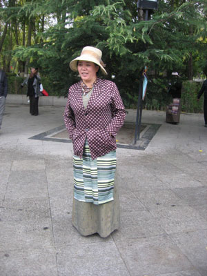 Woman in traditional dress in Lhasa.