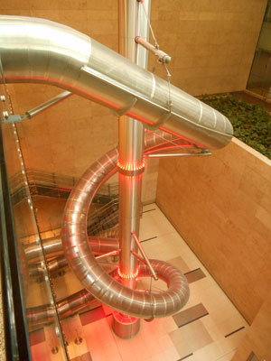 A section of Terminal 3’s 4-story slide.