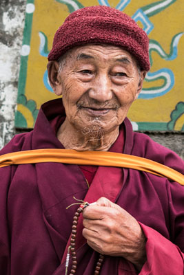 A man encountered on the drive from Paro to Thimphu, Bhutan.