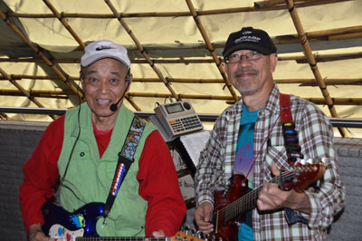 These men were playing New Orleans jazz for passersby.