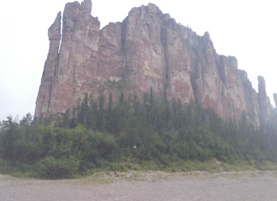 Monoliths like this ran for miles and miles along the river in Lena Pillars Nature Park. Photos: Delmonte