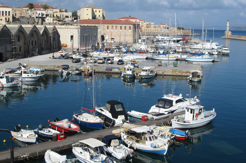 The old Venetian harbor of Chania.