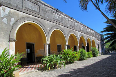 Covered veranda at Hacienda Yaxcopoil. Photo by Julie Skurdenis