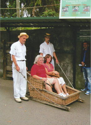 Basket sleds are a major attraction in Monte.