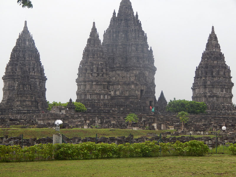 Candi Prambanan, a 9th-century Hindu temple in central Java, Indonesia.