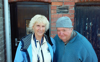 Sabine Joyce and Ian McNeice, who plays Bert Large on “Doc Martin.”