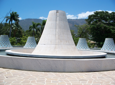 On the roof of the Musée du Panthéon National Haïtien, the cones are skylights over historical exhibits of different eras.