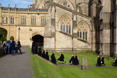Evensong choristers from Wells Cathedral School.