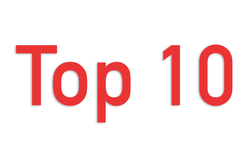 Top 10 destinations lists — recommended vs. favorite