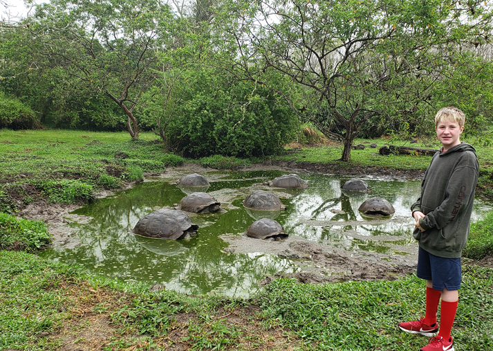 Three generations enjoy Galápagos