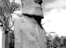 A moai outside the Fonck Museum, Viña del Mar, Chile