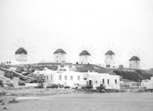 Windmills on Mykonos Island, Greece