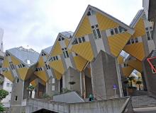 Rotterdam’s Cube Houses are emblematic of postwar architecture — 39 tilted yellow cubes, each a single-family home.