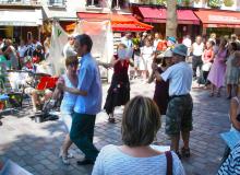 Bastille Day block parties throughout Paris (and all of France) bring locals and tourists together for music, dancing, and patriotic celebration.