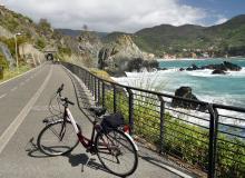 A bike ride between Levanto and the sleepy village of Bonassola offers up views of the Italian Riviera’s stunning coastline.