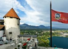 A short hike up to Bled Castle rewards visitors with sweeping views of the lake and surrounding mountains. Photo by Dominic Arizona Bonuccelli