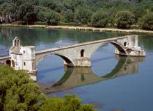 Built in the 12th century, the St. Benezet Bridge lasted until 1668 when a devastating flood took out most of the half-mile-long span. Tourists can pay to walk out on the bridge for a sweeping view of Avignon. Photo by Paul Orcutt