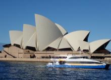 View of the iconic Sydney Opera House.