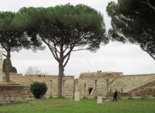 Theater and umbrella pines — Ostia Antica. Photos by Stephen Addison