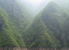 Banks of the Yangtze River near the Qutang Gorge, as seen from the <i>Viking Emerald</i>. Photo by Stephen Addison