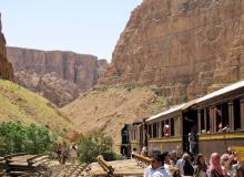 The train Lézard Rouge in the Seldja Gorge — Tunisia. Photo by Stephen Addison