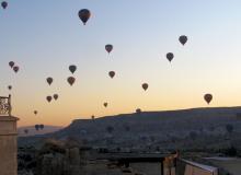 Hot-air balloons over Göreme. Photo: Stephen O. Addison, Jr.