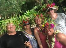 Our little group, after a lesson on hat making.