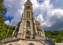 Completed in 1874, this neoGothic church was declared the Cathedral of Saint Florin in 1997 — Vaduz, Liechtenstein.