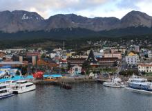 We arrived in Ushuaia's harbor early morning. Photo by Wanda Bahde