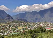 The town of Cilaos in the Cirque de Cilaos caldera — Réunion. Photos by Ann Cabot