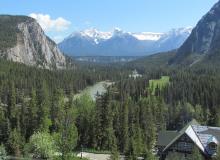 View from our room at the Fairmont Banff Springs Hotel.