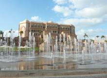 The Emirates Palace Hotel in Abu Dhabi. Though less expensive, the high tea there was not up to the standard of that which we enjoyed at the Burj al Arab Jumeirah hotel.