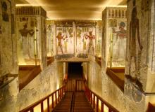 Inside the tomb of Ramesses III in Egypt’s Valley of the Kings.
