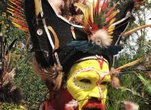 A tribesman at the Tumbuna Sing Sing — Mt. Hagen, Papua New Guinea. Photo by Sandy Fassett