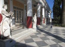 The Periclean colonnade at Achilleion Palace on Corfu. Photos by Carole Feldman