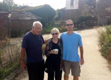 Ray, Nancy and John Friedman at Casa Garcia in Gonzar, Spain, on Day 3. Photo by Ken Friedman