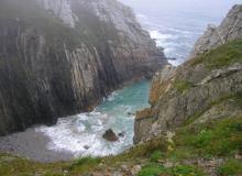 A cove on the rugged coast of the Crozon peninsula — Brittany, France.