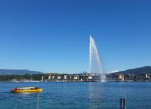 A view of Lake Geneva and the Jet d’Eau.
