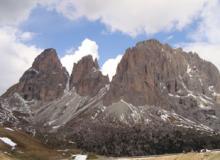 At Passo Sella in the Dolomites of Italy, near Bolzano. 