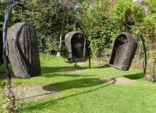 Basket swings in the children’s glade of the Imbolc garden. Photos by Yvonne Michie Horn