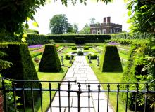 What is now known as the Pond Garden was a fish farm in medieval times — Hampton Court Palace, Surrey, England. Photos by Yvonne Michie Horn