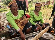 We were welcomed to Cecer Village and treated to a dance performance while these ladies played the drums.