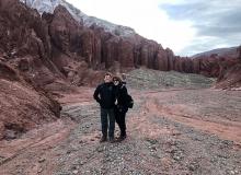 Sean and Joy Logan in Chile’s Rainbow Valley.